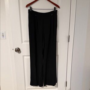 Sézane Loulou Trousers (Black Wide Leg Women's Pants)